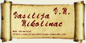 Vasilija Mikolinac vizit kartica